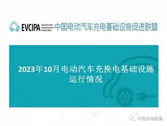 2023年10月全國電動汽車充換電基礎設施運行情況